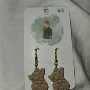 Corgi Butt Polymer Clay Earrings